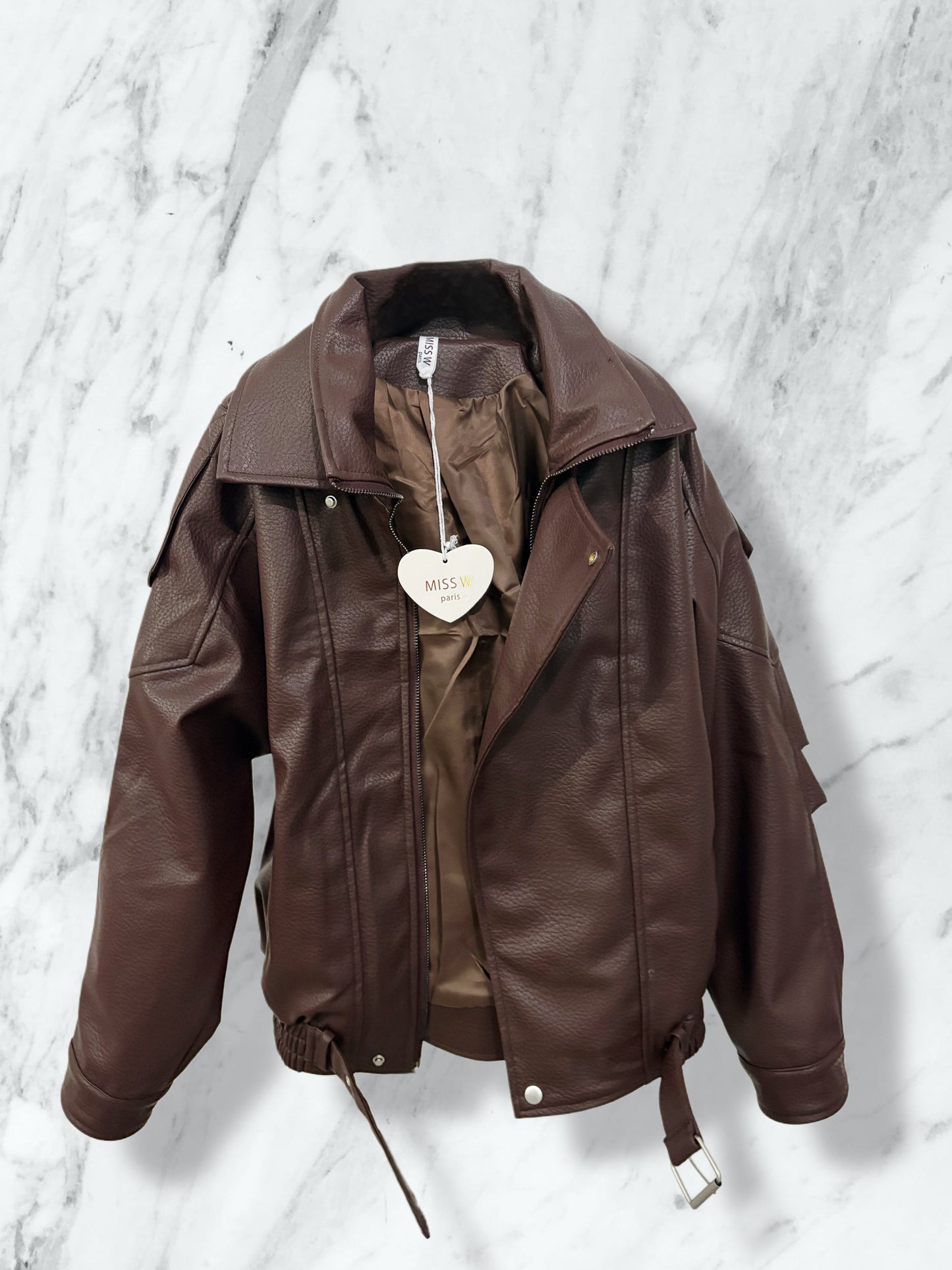 Giacca bomber ecopelle oversize - Disponibile in 3 colori