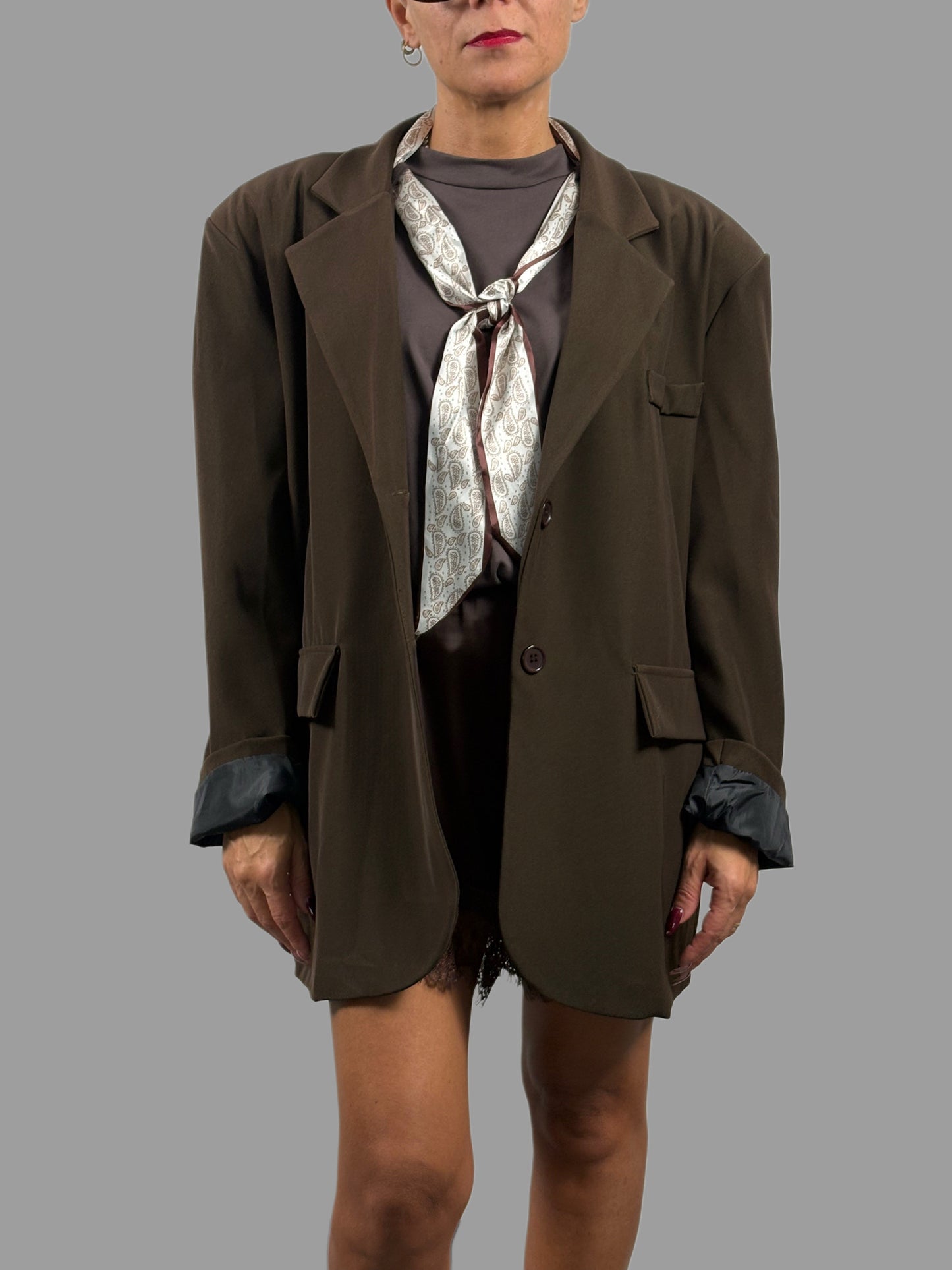 Blazer oversize con spalle strutturate