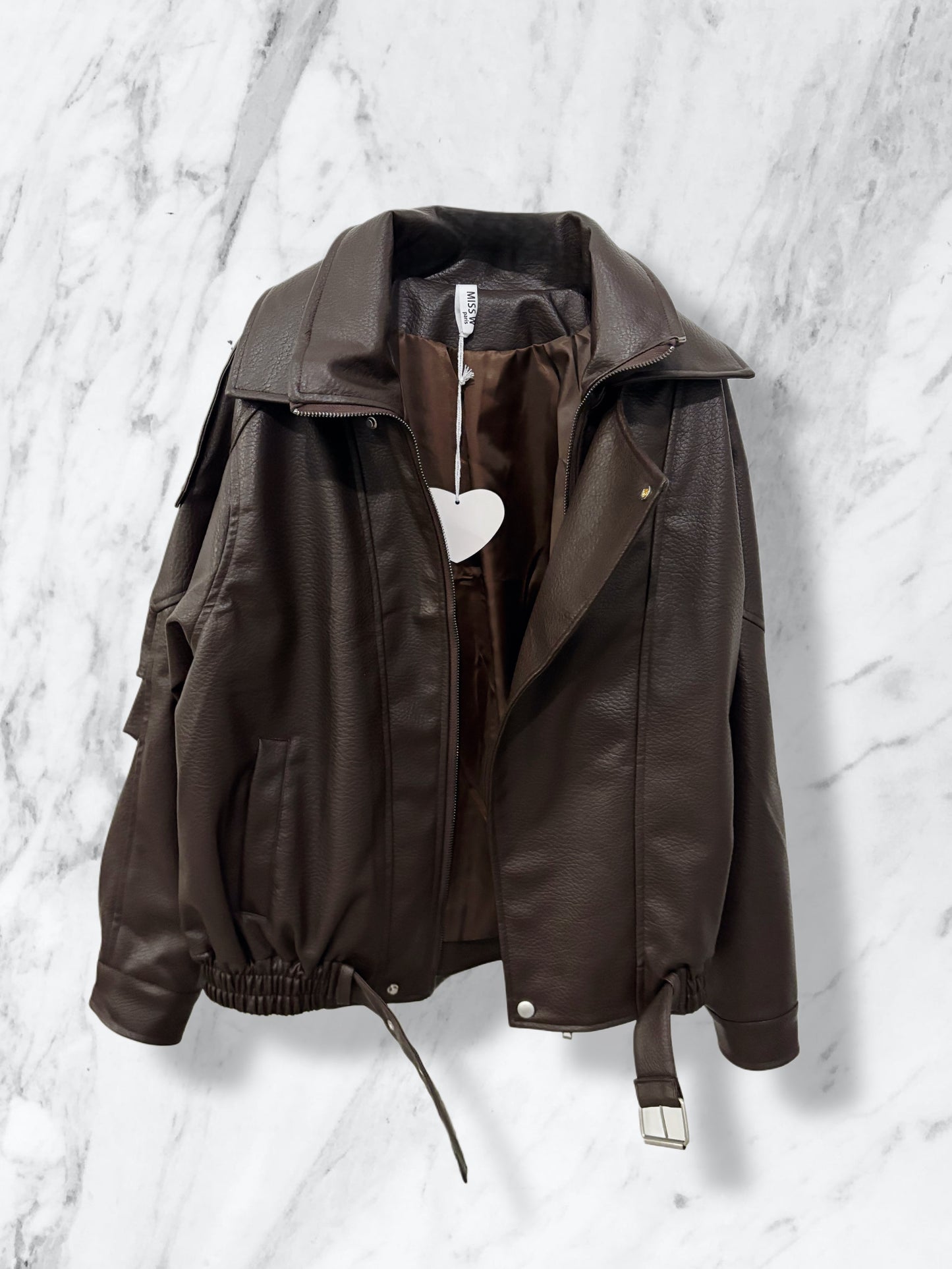 Giacca bomber ecopelle oversize - Disponibile in 3 colori