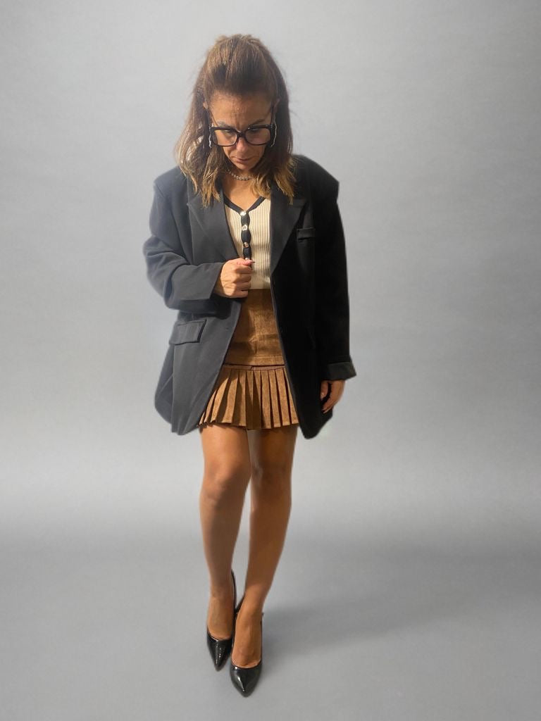 Blazer oversize con spalle strutturate