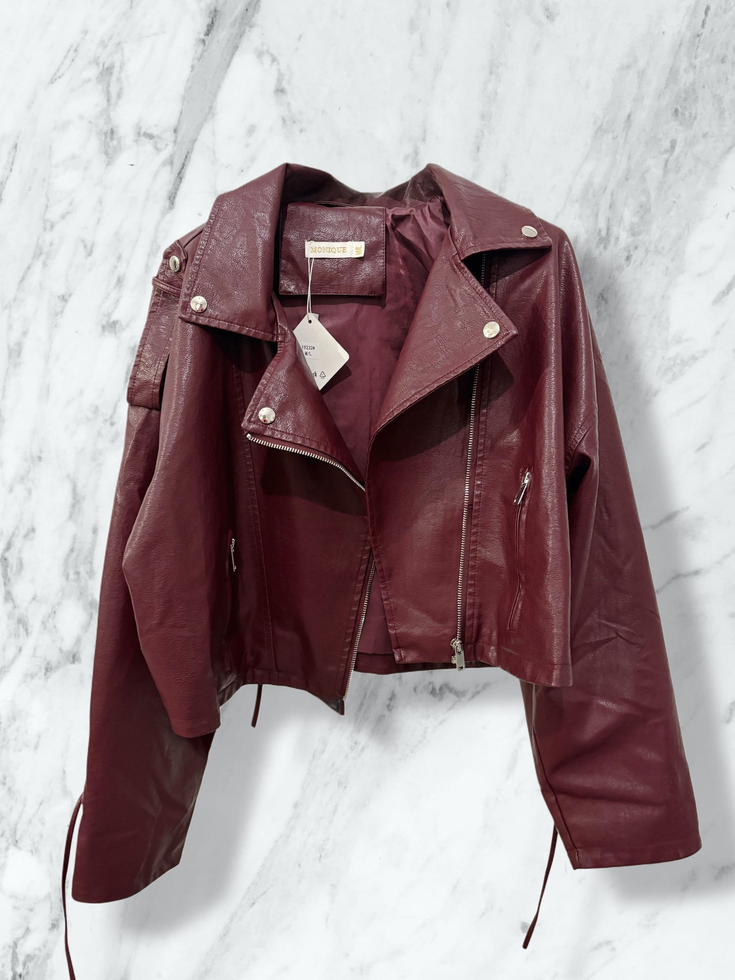 Biker intrecciato in ecopelle - Disponibile in 3 colori