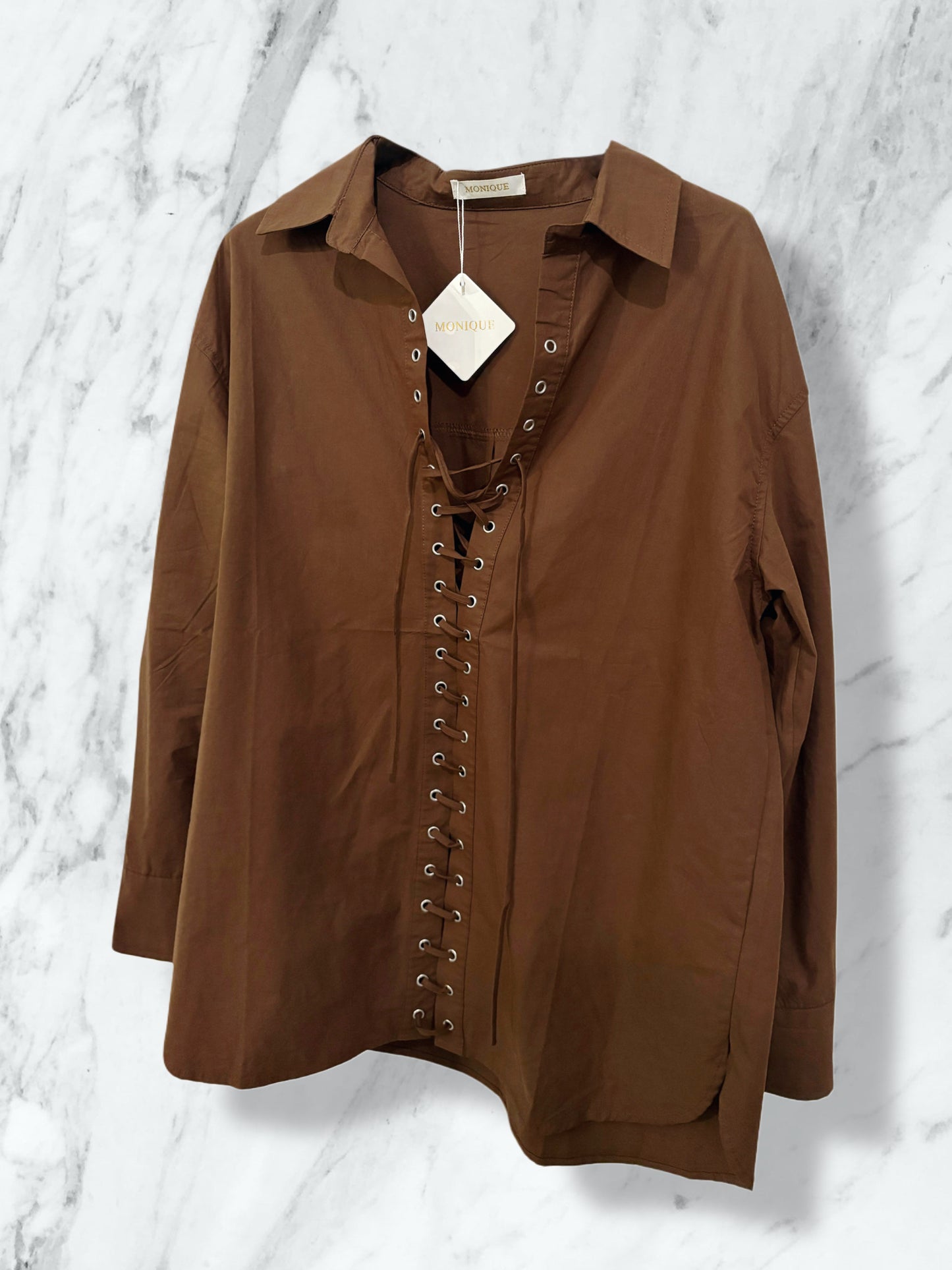 Camicia Lace-Up- Disponibile in 3 colori