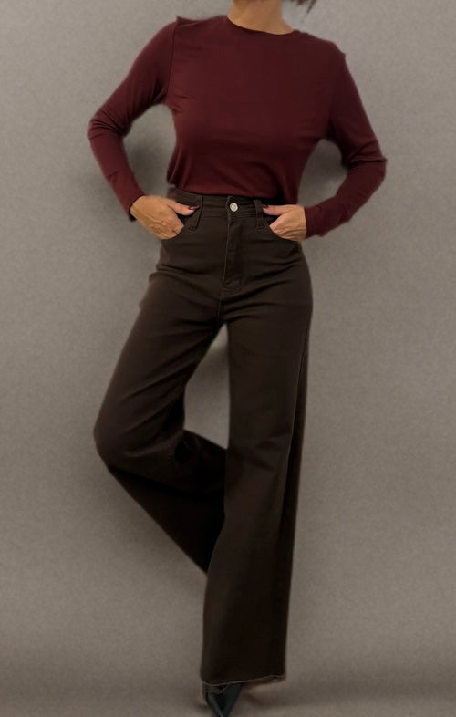 Maglia bordeaux in viscosa