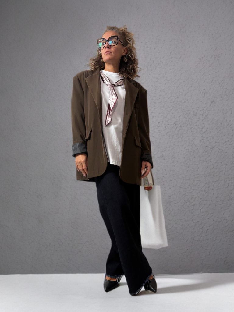 Blazer oversize con spalle strutturate