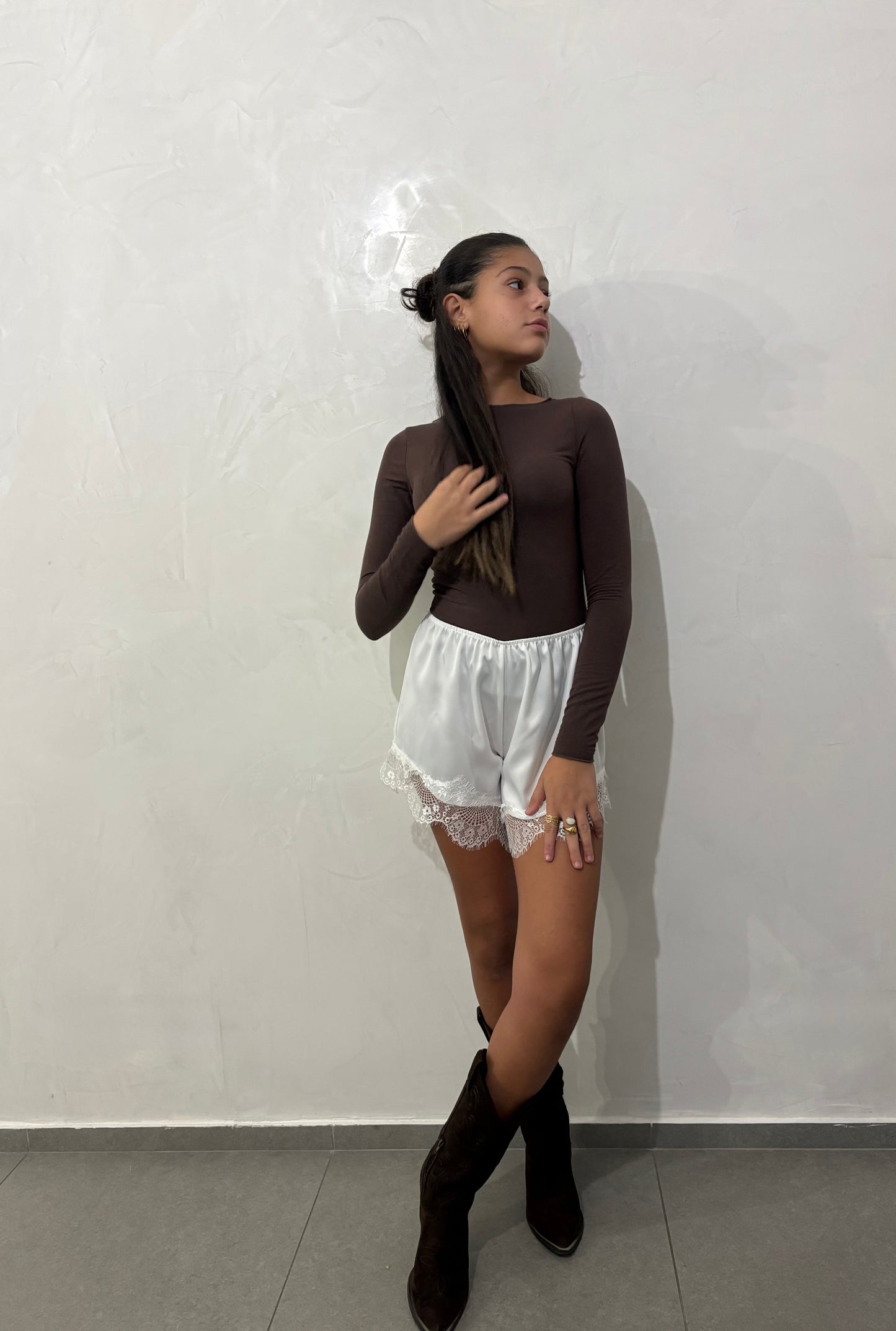 Shorts in satin e pizzo ModaFilo.com modafilo