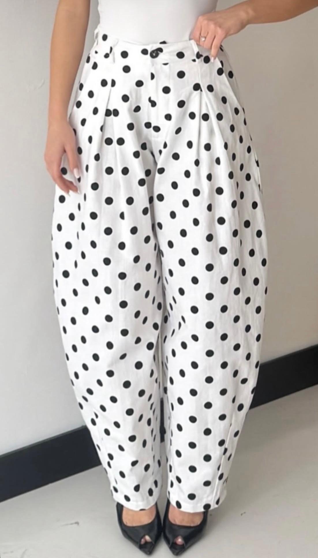 Pantalone balloon a pois