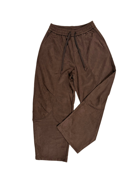Pantaloni balloon effetto camoscio