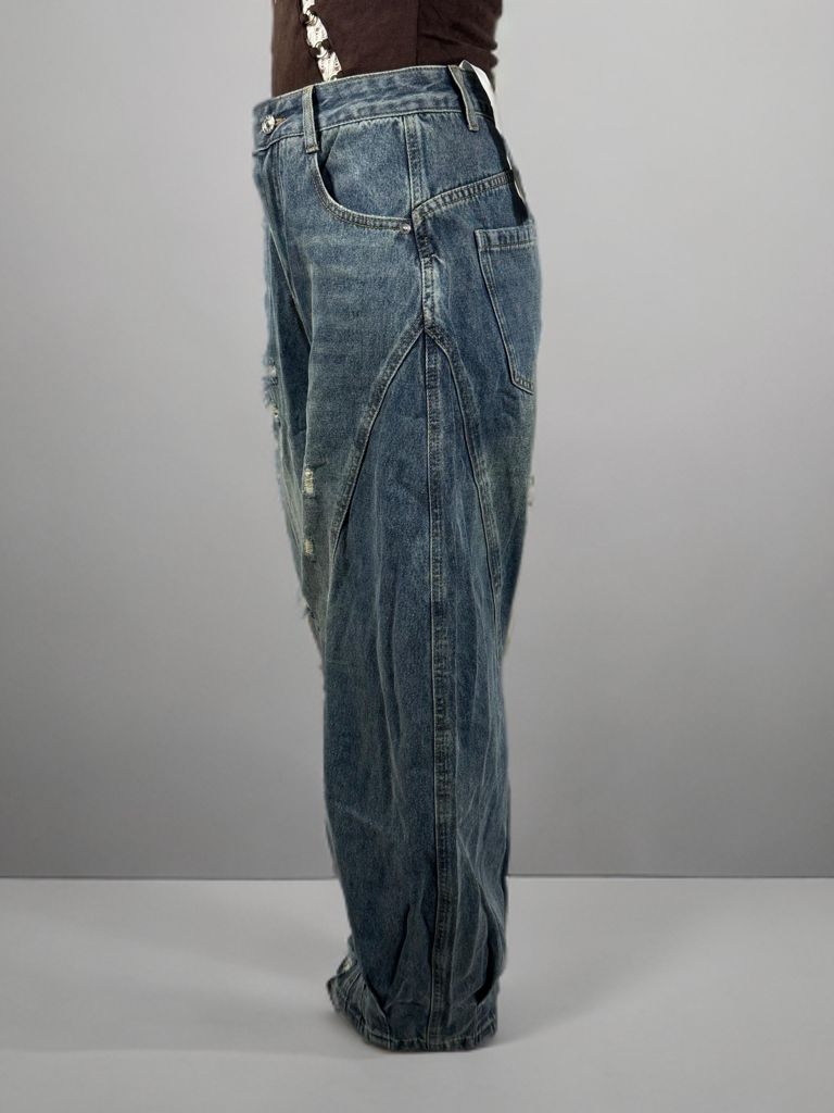 Jeans balloon a vita alta effetto destroyed - Disponibile in 2 colori ModaFilo.com modafilo