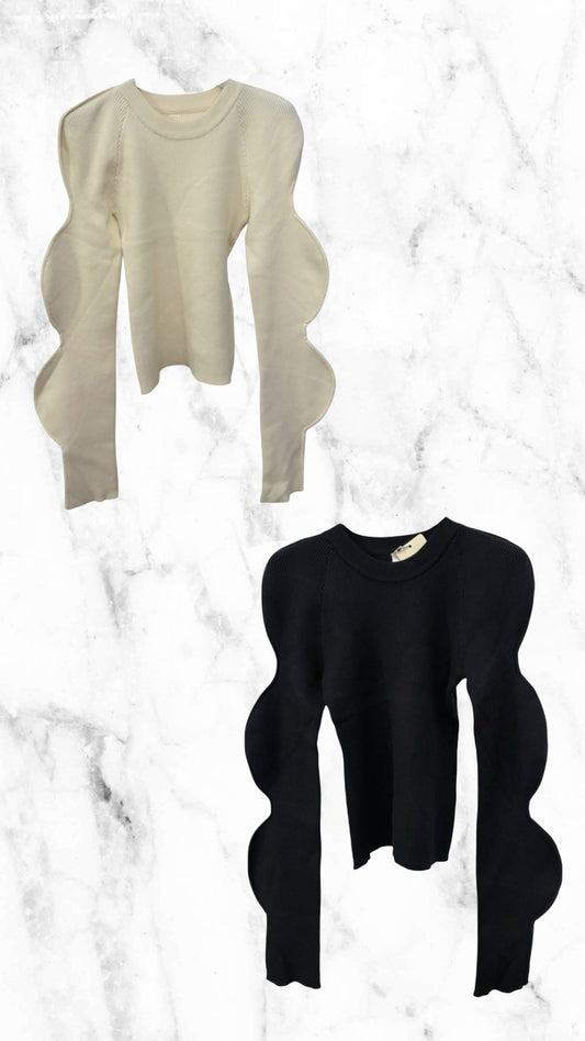Pullover Maniche Ondulate - Disponibile in 2 colori