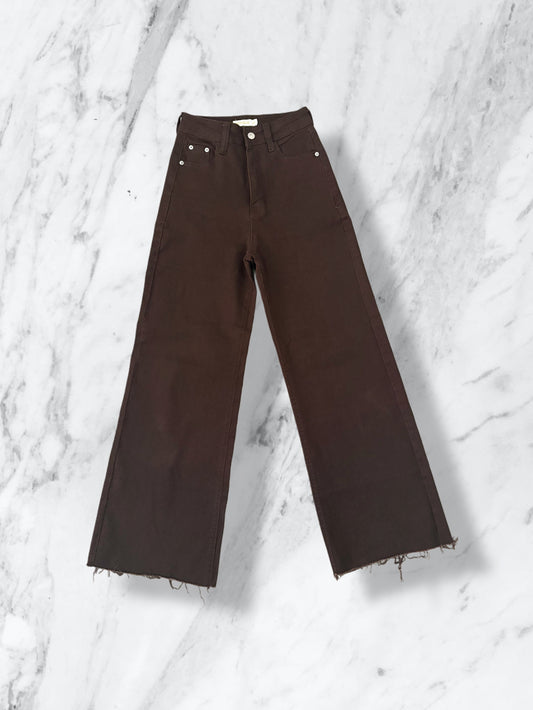 Jeans a palazzo cioccolato