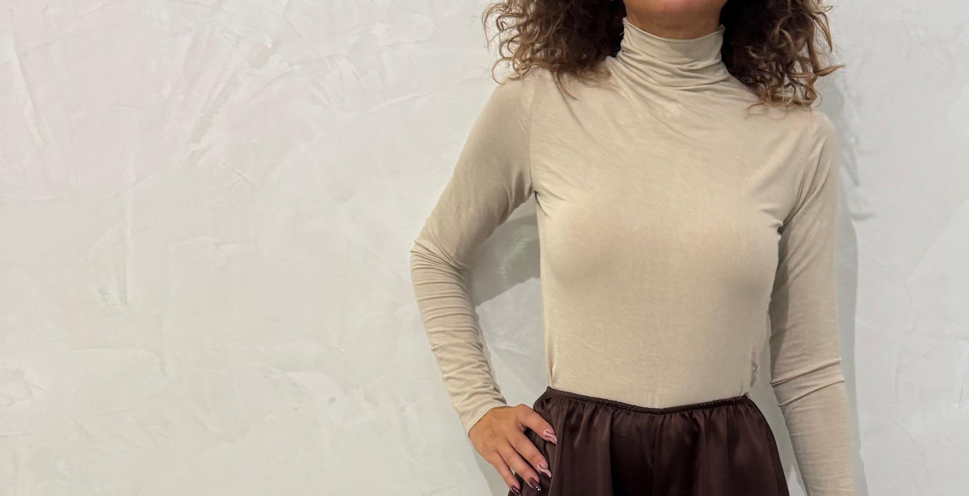 Dolcevita a costine chic beige chiaro ModaFilo.com modafilo