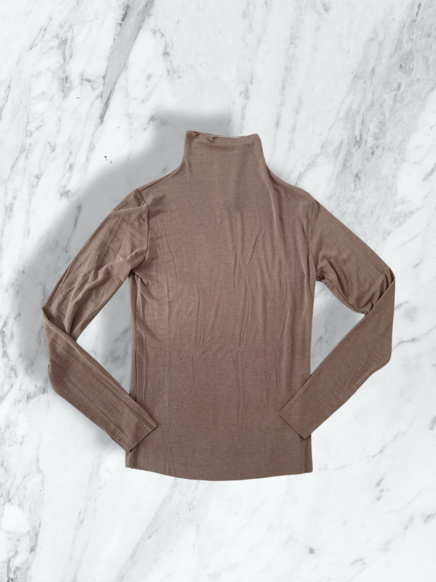 Dolcevita a costine chic beige chiaro