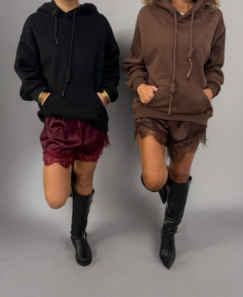 Shorts in satin e pizzo ModaFilo.com modafilo