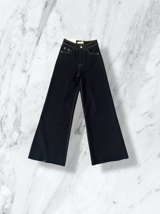 Jeans a palazzo scuro