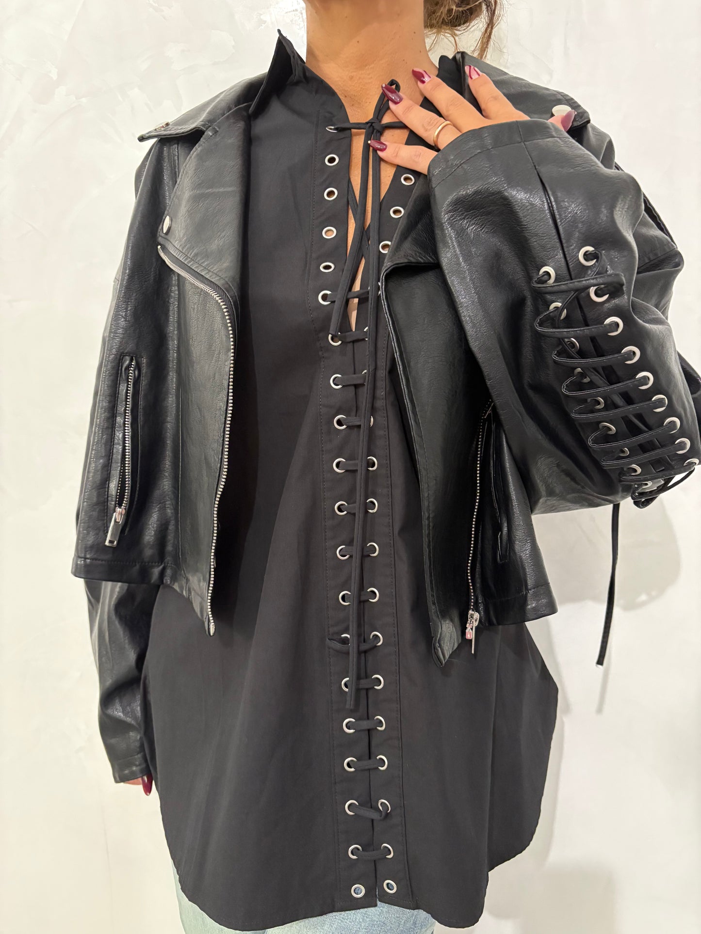 Camicia Lace-Up- Disponibile in 3 colori