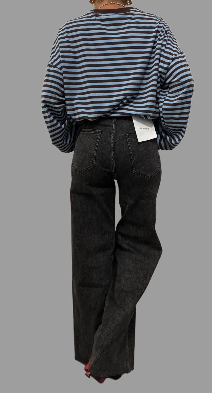 Jeans Wide Leg grigio slavato ModaFilo.com modafilo