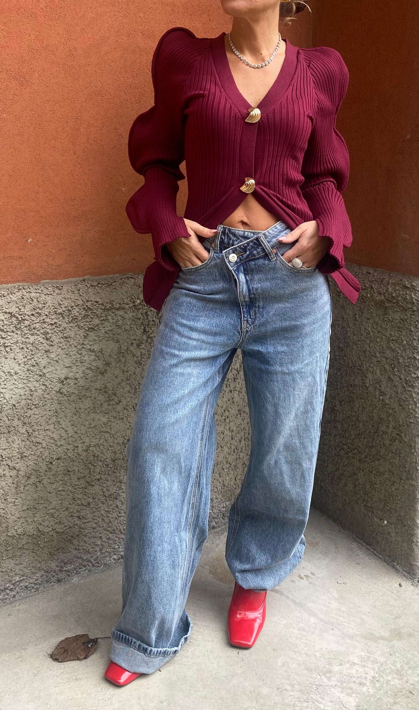 Jeans Wide Leg a vita asimmetrica ModaFilo.com modafilo