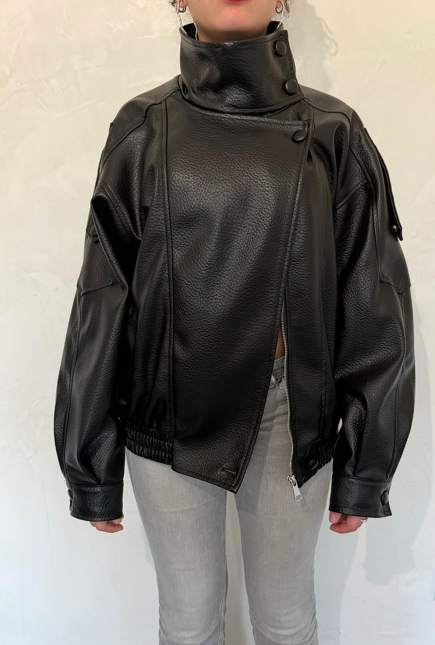 Giacca biker collo alto ModaFilo.com modafilo