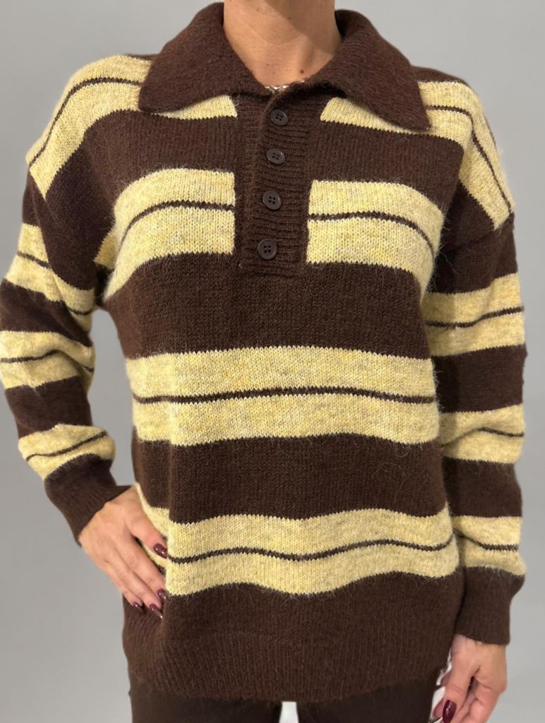 Maglione polo a righe ModaFilo.com modafilo