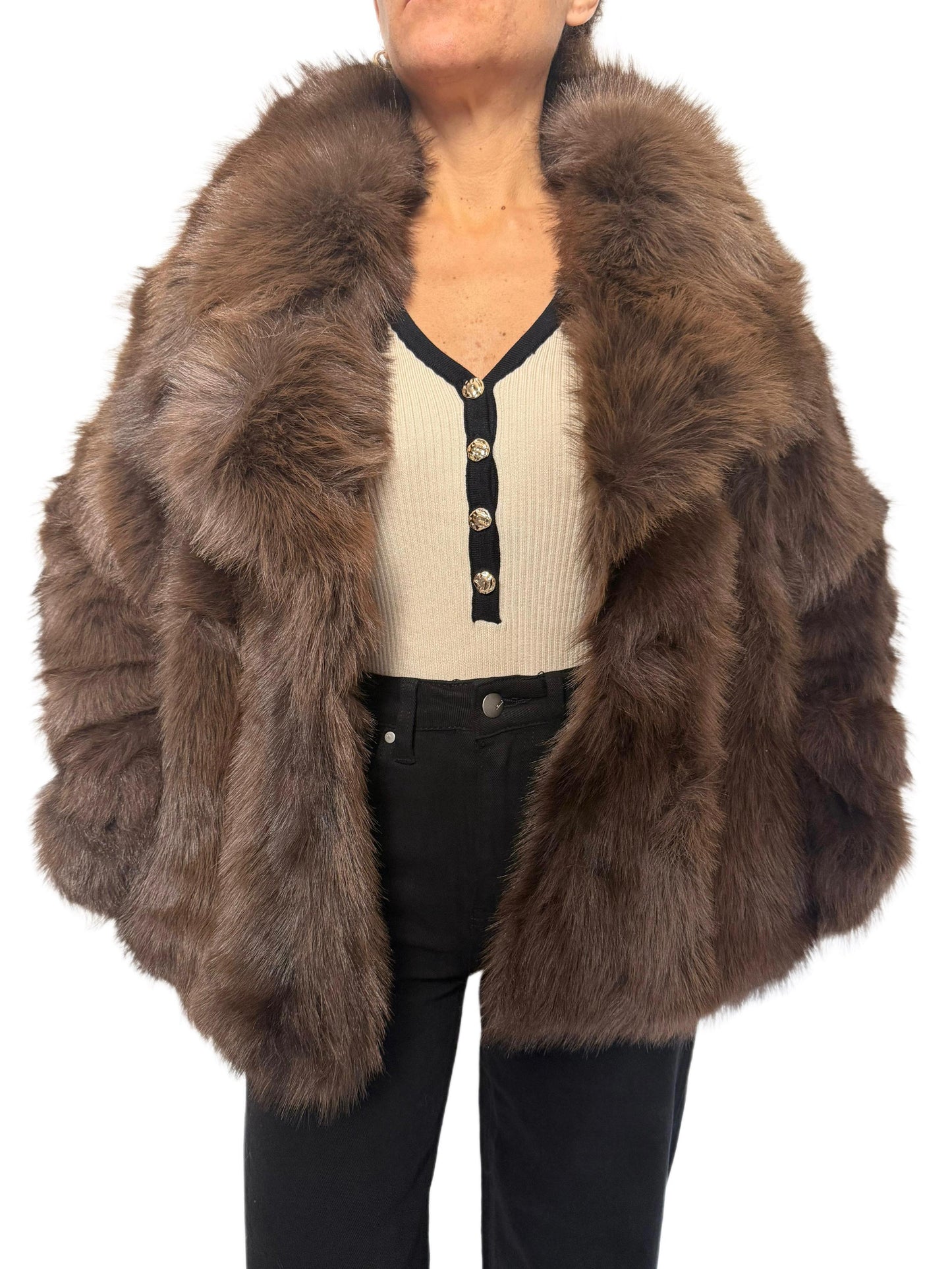 Ecopelliccia marrone