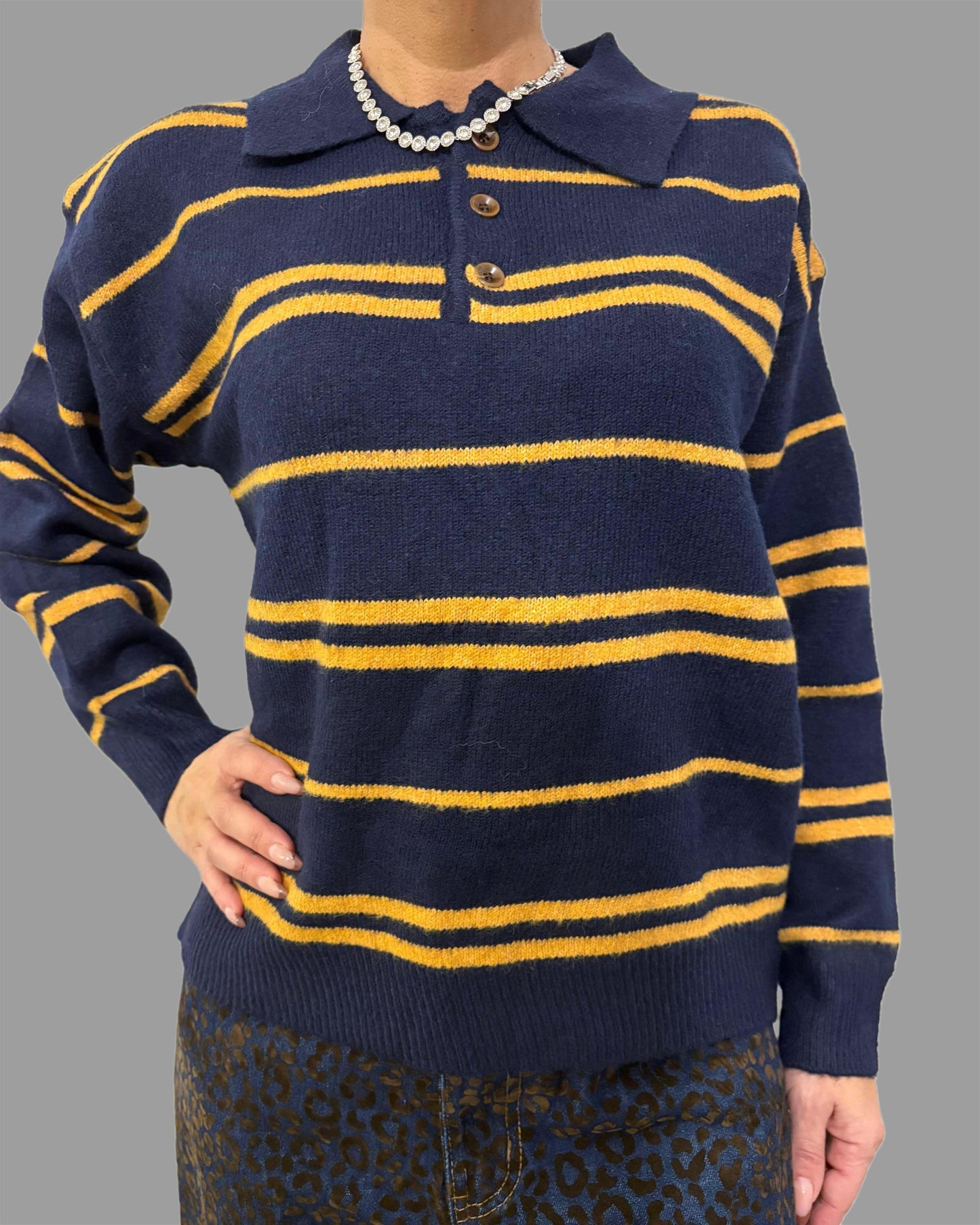 Polo a righe in maglia ModaFilo.com modafilo