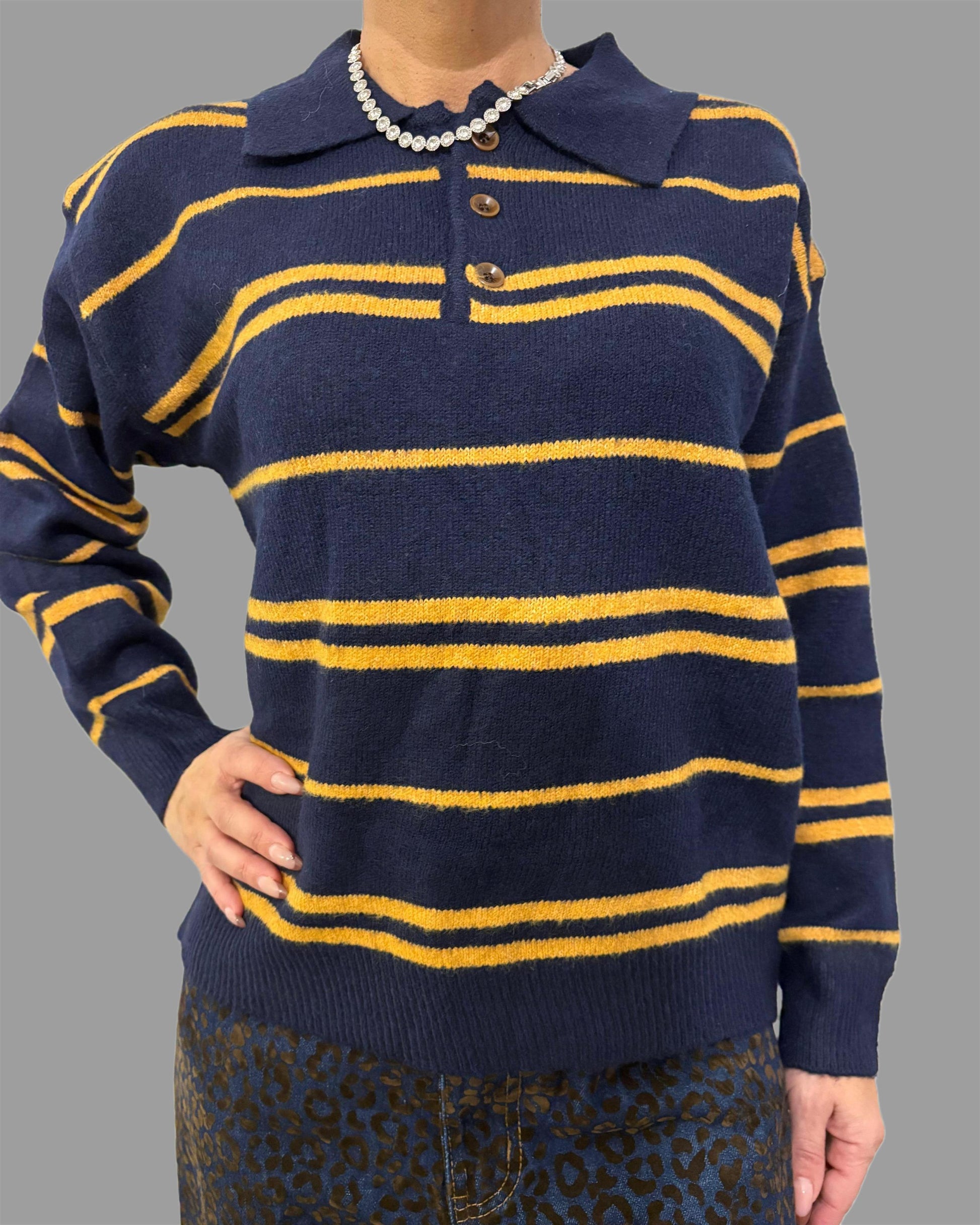 Polo a righe in maglia ModaFilo.com modafilo
