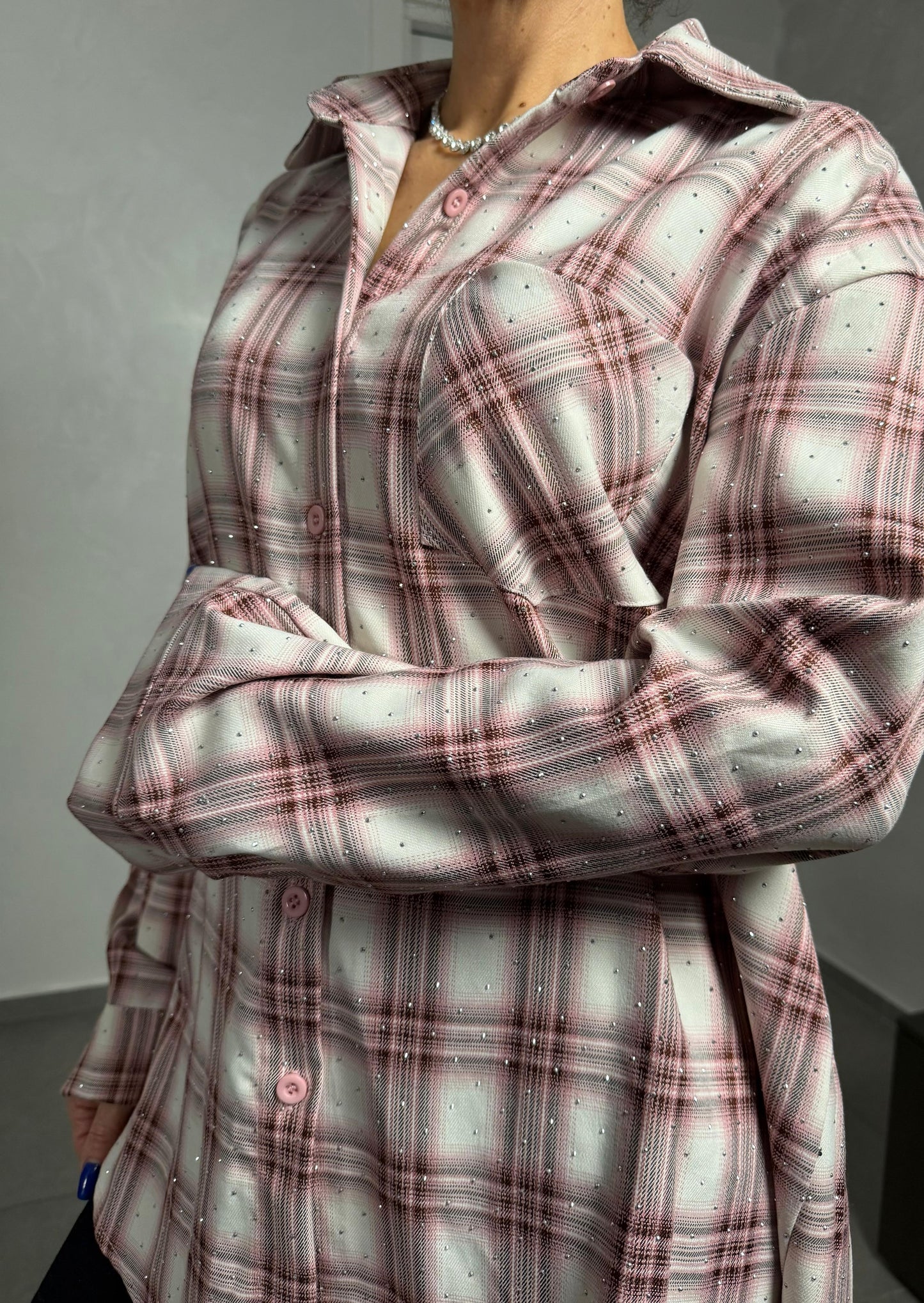 Camicia a quadri strass ModaFilo.com modafilo