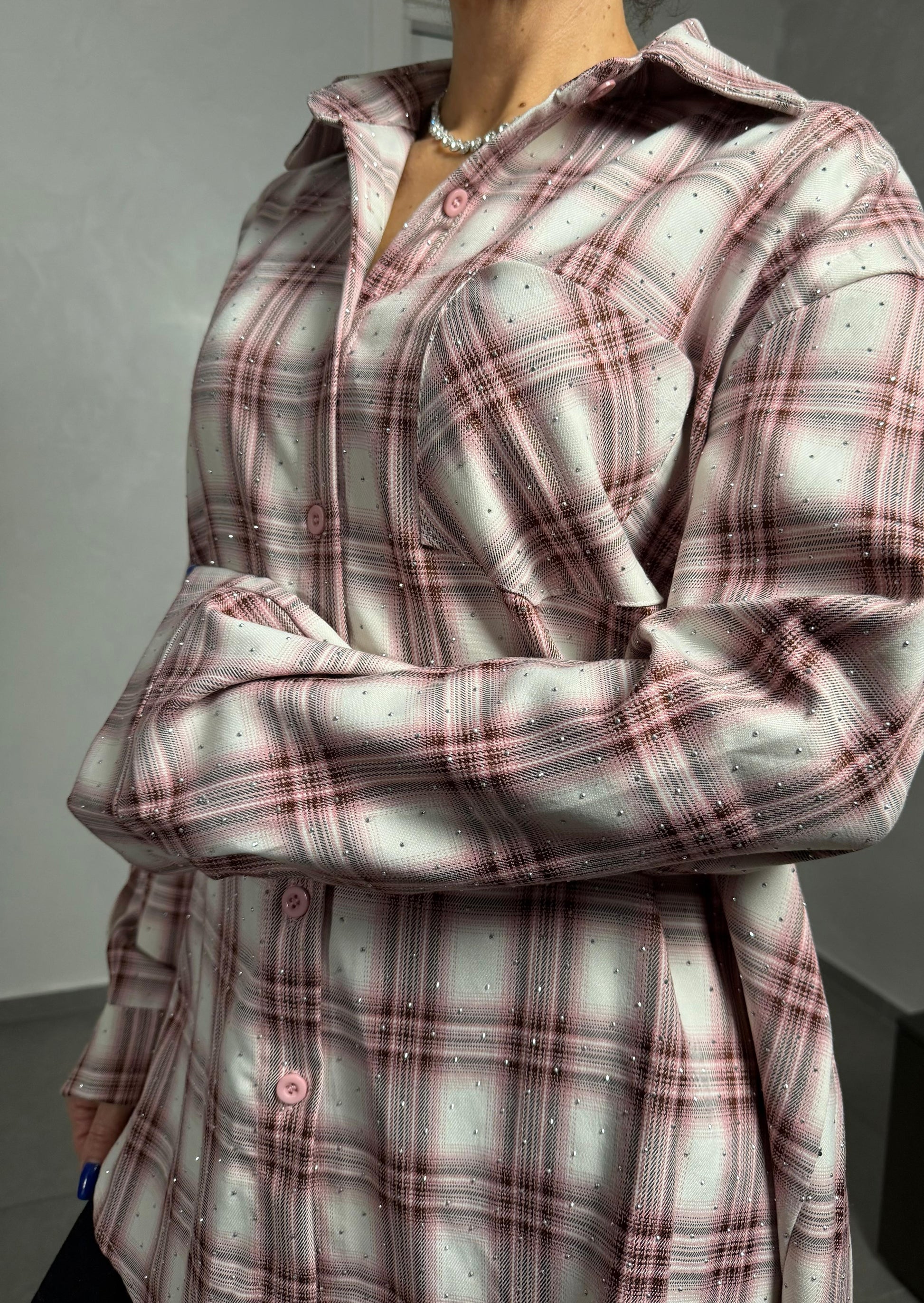 Camicia a quadri strass ModaFilo.com modafilo