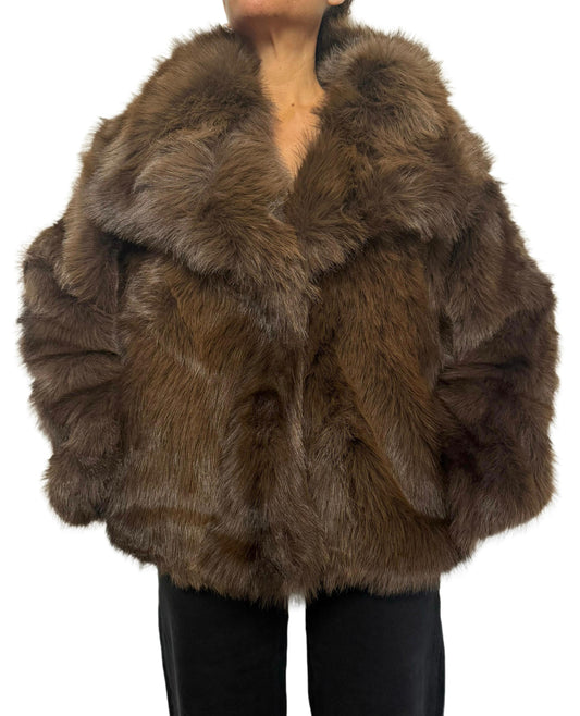 Ecopelliccia marrone