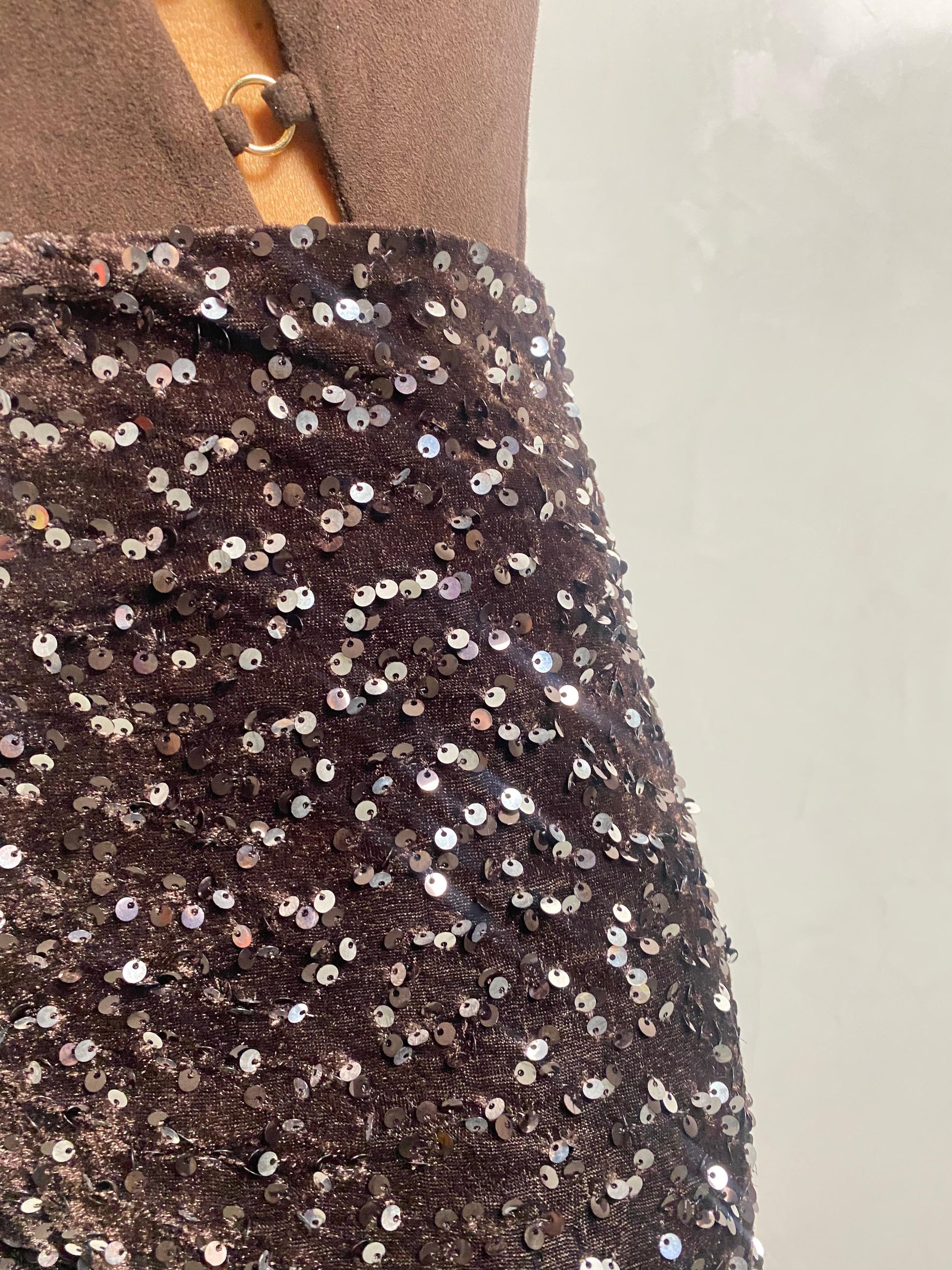 Pantaloni paillettes marrone ModaFilo.com modafilo