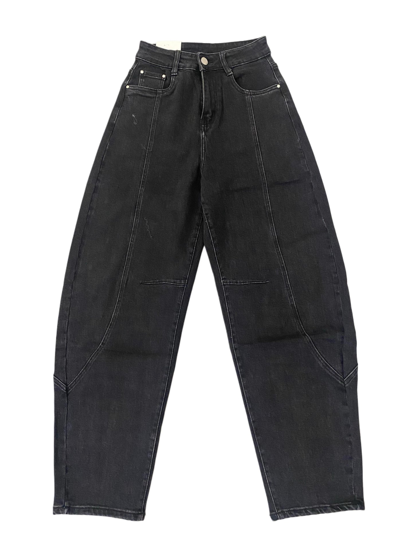 Jeans Baggy balloon nero slavato ModaFilo.com modafilo