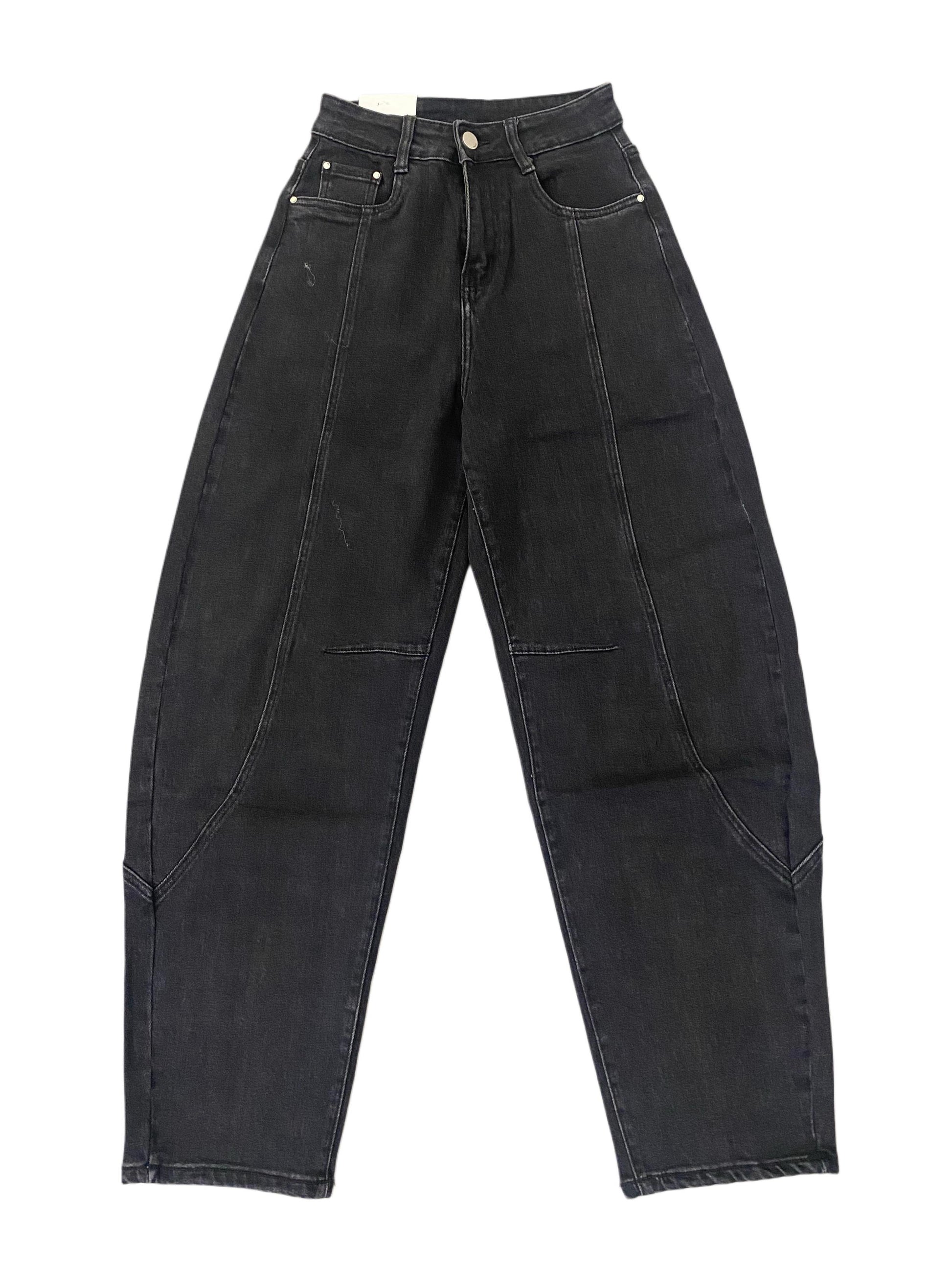 Jeans Baggy balloon nero slavato ModaFilo.com modafilo