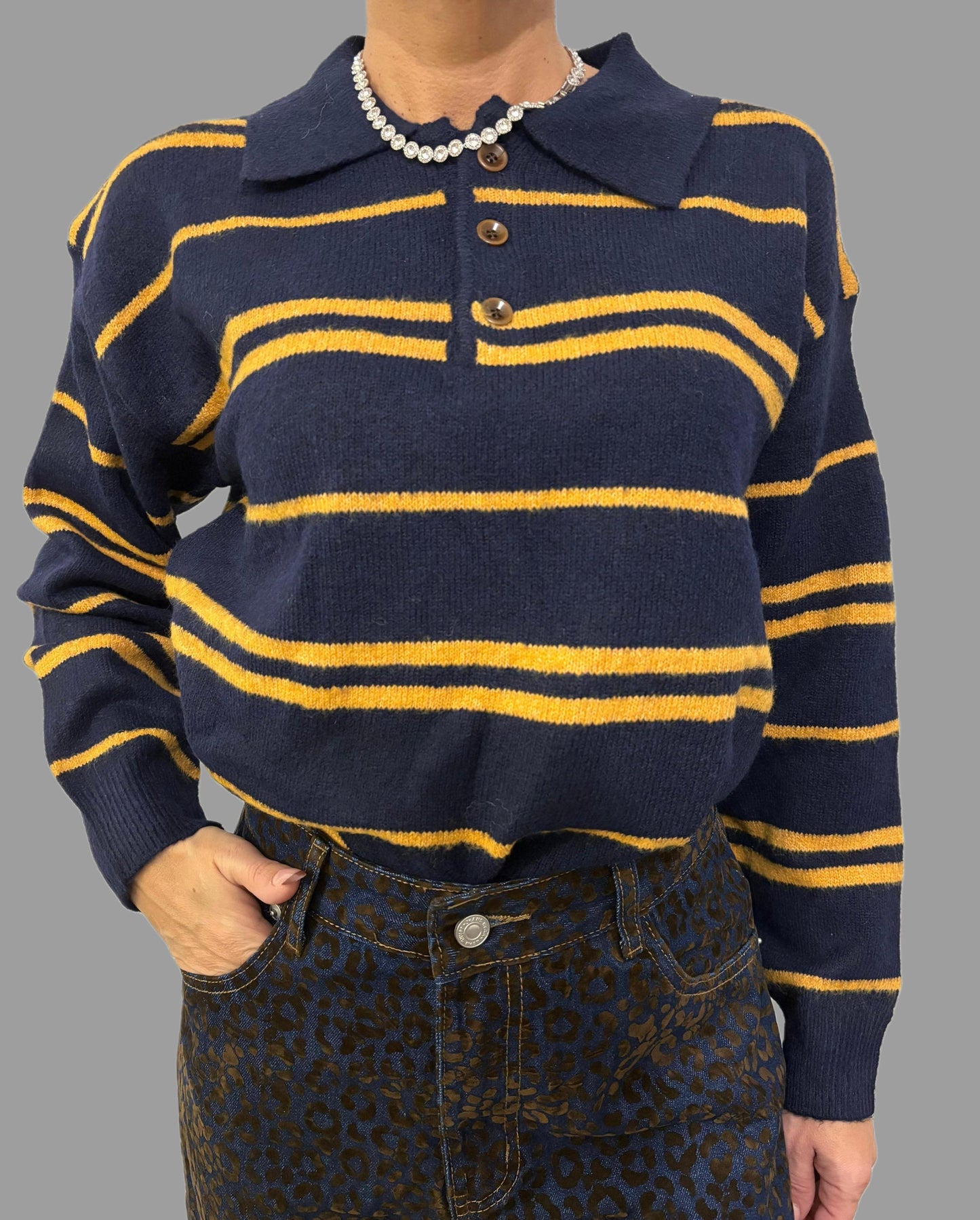 Polo a righe in maglia ModaFilo.com modafilo