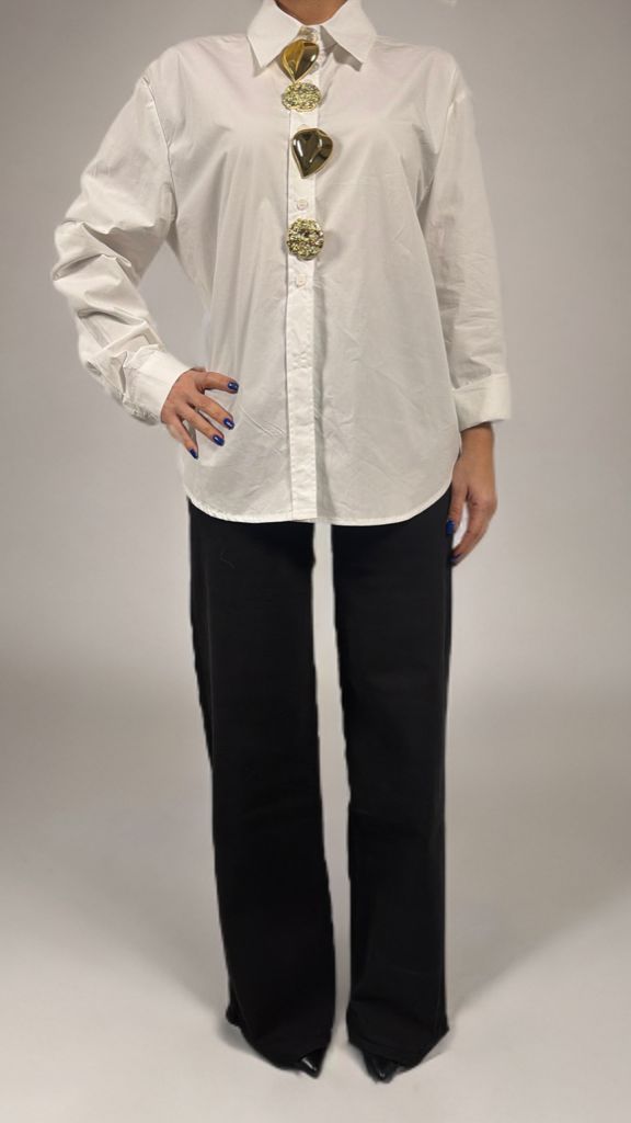 Camicia con spille dorate gioiello ModaFilo.com modafilo