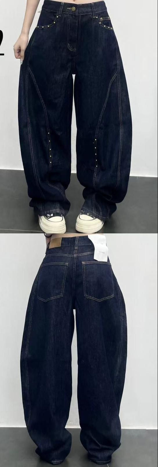 Jeans Balloon con borchiette ModaFilo.com modafilo