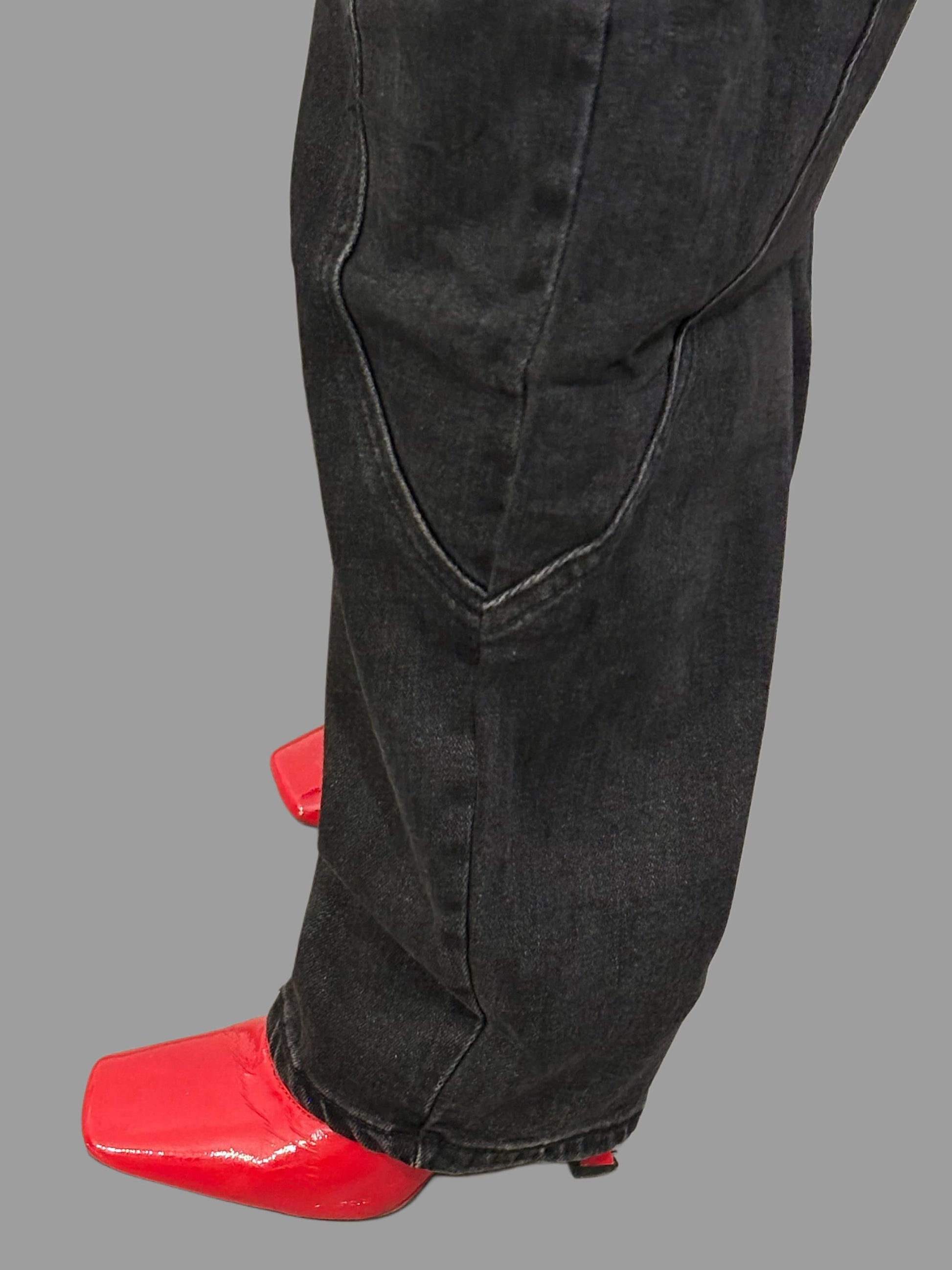 Jeans Baggy balloon nero slavato ModaFilo.com modafilo