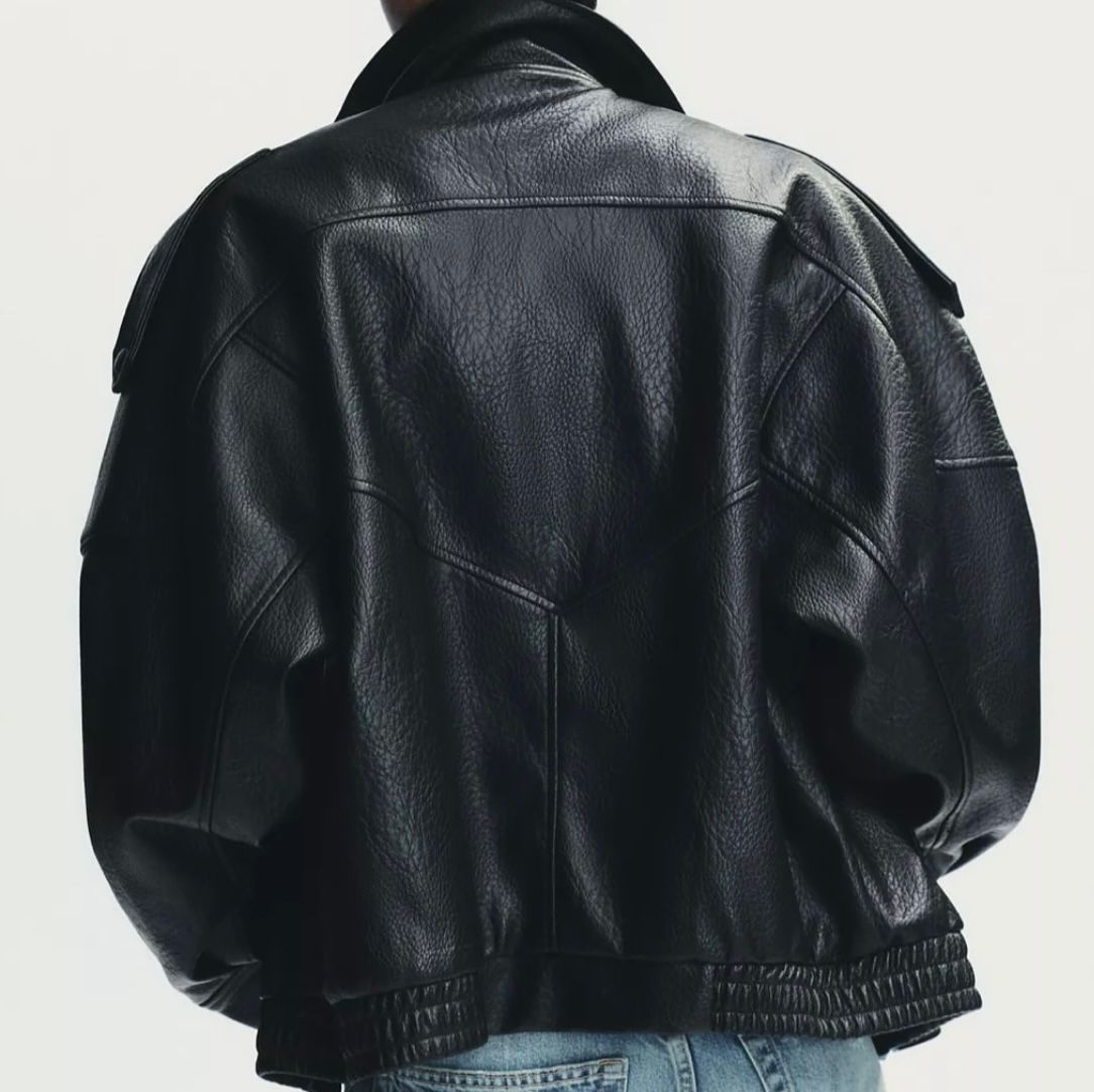 Giacca bomber ecopelle oversize - Disponibile in 3 colori