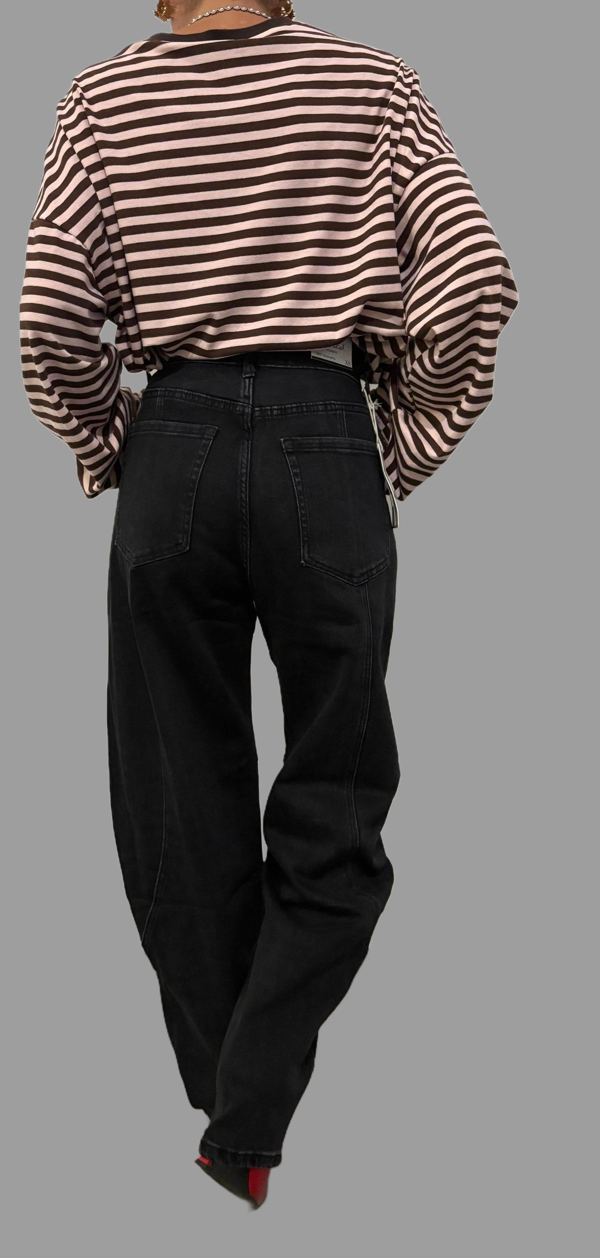 Jeans Baggy balloon nero slavato ModaFilo.com modafilo