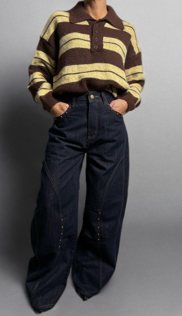 Jeans Balloon con borchiette ModaFilo.com modafilo